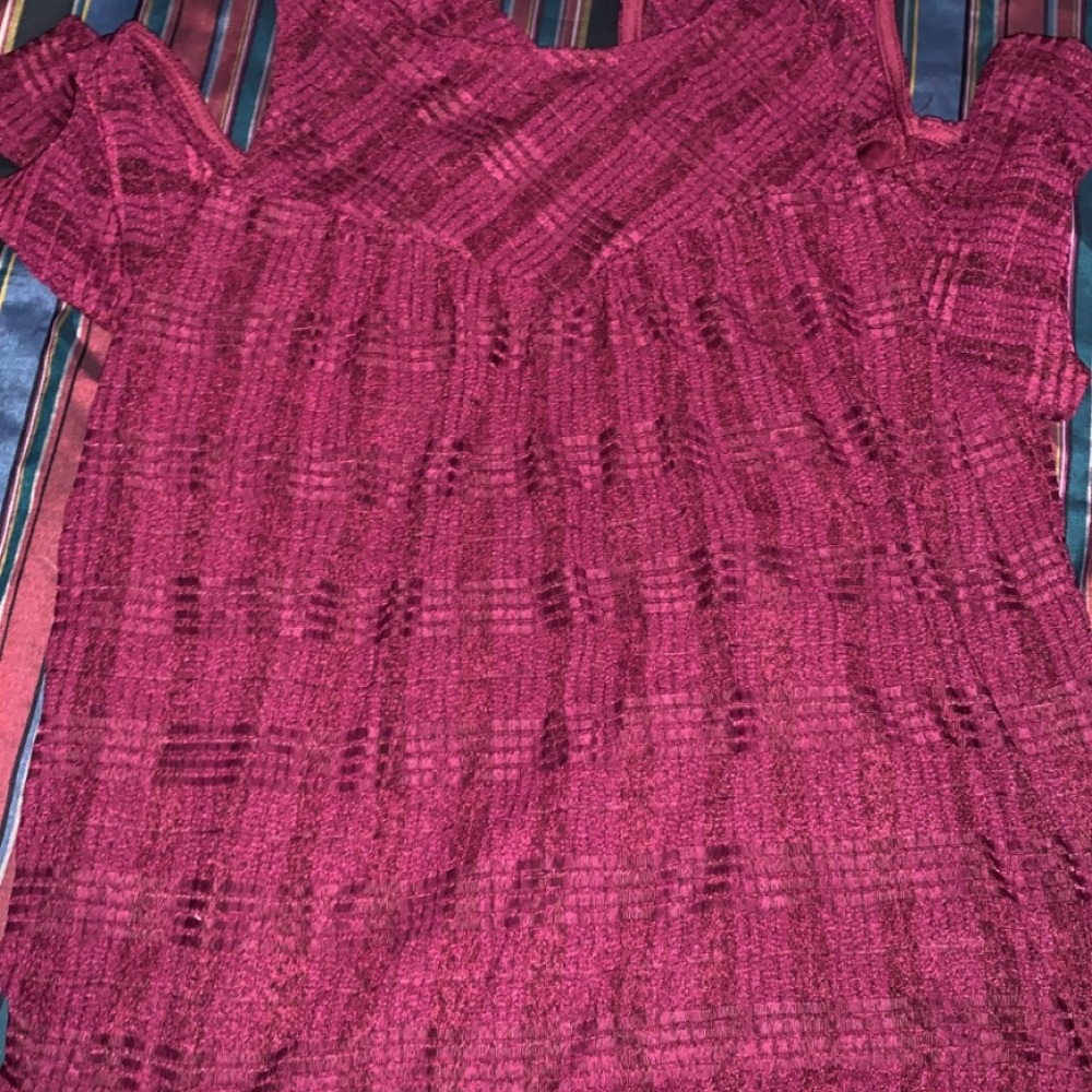 Red off the shoulder top
